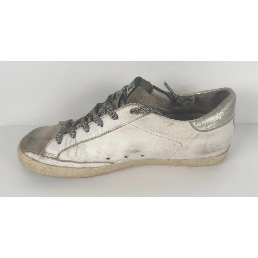 Golden Goose White & Gray Superstar Private EDT Women's Sneaker EU 39 US 9